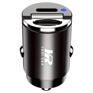 YORI 優里 迷你車充 Type-C + USB-A 4 x 2cm 37g  Ace13  黑色