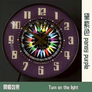 Zoetrop回憶球電花鐘II-黛紫色