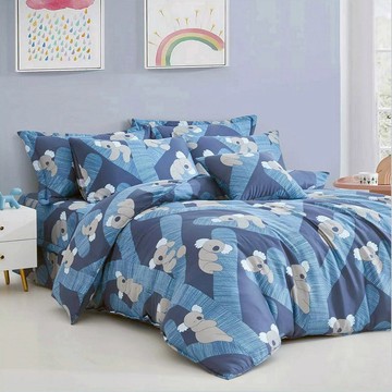 【多利寶寢具】Indian_100%純天絲雙人四件式兩用被床包組-慵懶時光