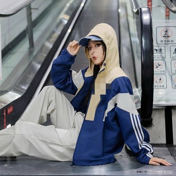 25年潮流運動休閑夾克外套男春秋新款男士情侶風衣壹件代發鑫弘-衣錦男裝