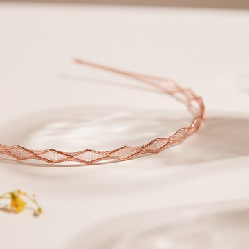 菱格編織・髮箍