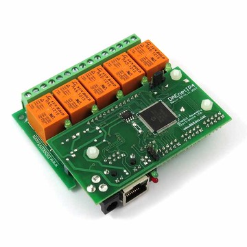 Denkovi Web控制的I/O ADC 5繼電器輸出模塊 12VDC SNMP，HTTP，XML [2美國直購]