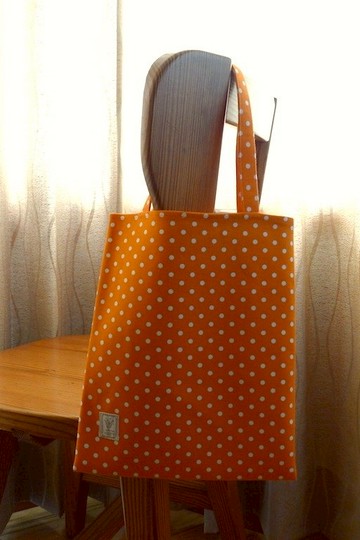 ✎ 定番水玉 | 扁型手提袋/手提包 | 枇杷橘