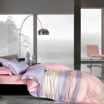 40支100%純天絲 TENCEL 全鋪棉床包4件組 35cm  雙人  歡笑甜  床包 + 兩用被套 + 枕套 2個