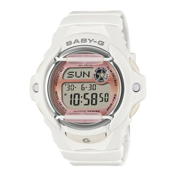 CASIO卡西歐 BG-169 系列 BG-169GD-7 頹廢搖滾懷舊風格數位女士腕錶 白色 42.6mm｜樂天領券現折★全館特惠中★指定刷卡回饋10%
