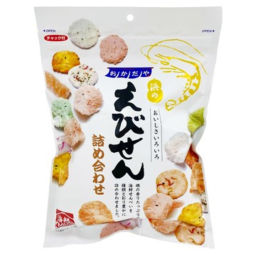 岡田屋綜合蝦餅 155g 多種海鮮風味 酥脆口感 獨立包裝 休閒零食  1包