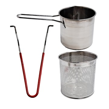 304不鏽鋼煮麵油炸鍋 台灣監製  12.7cm  1組