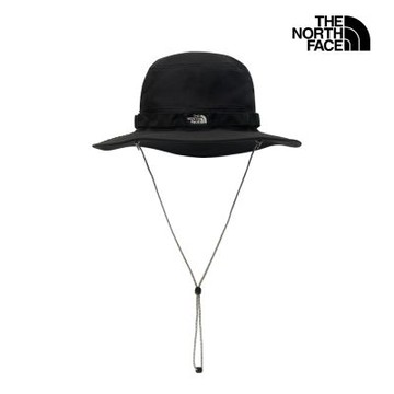 【The North Face 官方旗艦】 北面男女款黑色UPF防曬可調節漁夫帽｜5FXF4H0 抗UV