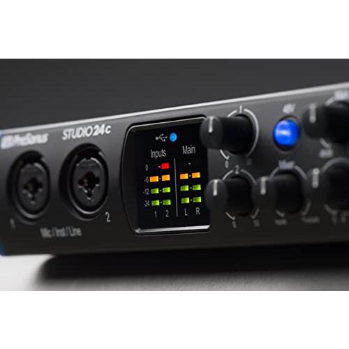 PreSonus Studio 24c オーディオ MIDIインターフェース 24Bit 192kHz 2入出力USB-C互換 Studio One