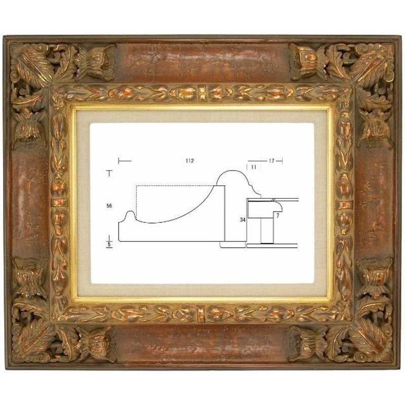 アンティーク 額縁 F4サイズ