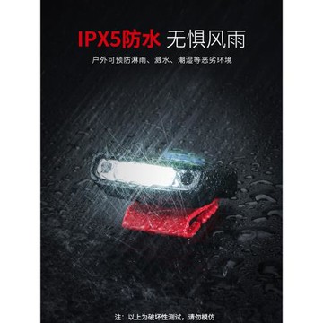 山力士H300頭戴式夾帽燈H120超輕超亮長續航釣魚充電感應頭燈H100
