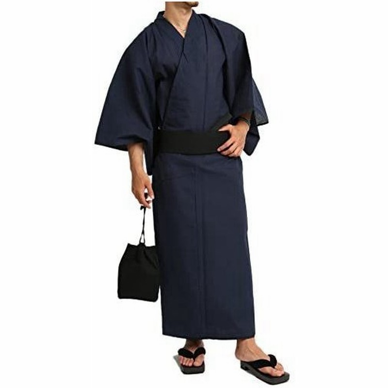 アーケード Arcade 浴衣 メンズ 帯 下駄 扇子 巾着袋 5点セット 和装 夏 ゆかた Set ネイビー L 通販 Lineポイント最大get Lineショッピング