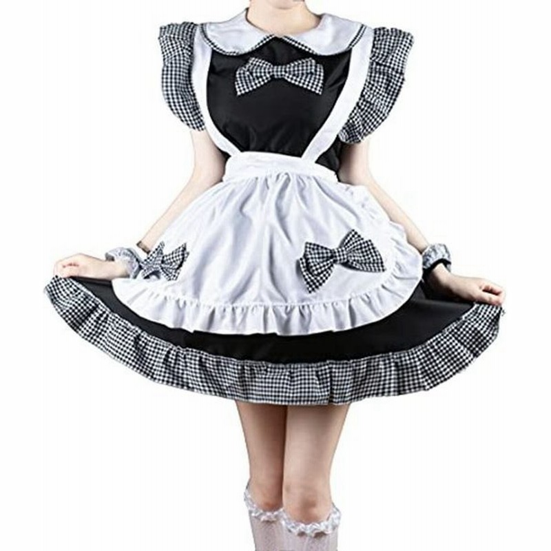 コス王国 メイド服 コスプレ 黒白チェックワンピース 日常 萌え ふわふわ ロリータ Lolita 演出 制服 コスプレ用衣装 コスプレ コ 通販 Lineポイント最大get Lineショッピング