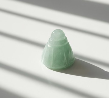 【佳偶天成】冰種飄陽綠翡翠蓮藕 |  裸石 | 天然緬甸玉翡翠A貨