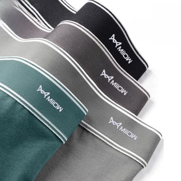 龍馬潮流貓人男士內褲純棉石墨烯襠平角大碼短褲精梳棉速干平角褲