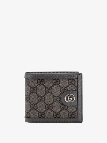 Gg supreme fabric and leather wallet - GUCCI - gender_Man