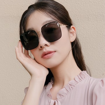 未來經典金屬框偏光鏡片太陽眼鏡墨鏡【U8332】-咖框漸層灰片