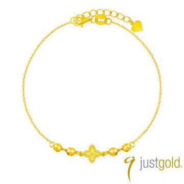 【Just Gold 鎮金店】弦光 黃金手鍊 (網路限定)