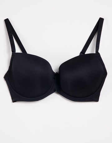 Ivory Rose Fuller Bust plain t-shirt bra in black