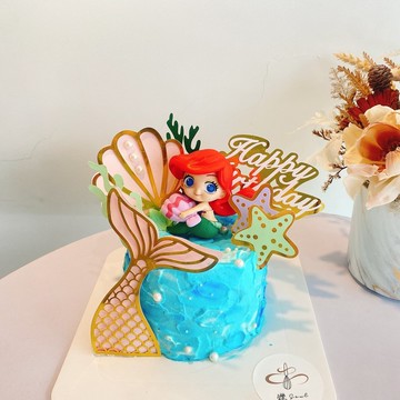 小美人魚主題蛋糕 公主蛋糕 公仔蛋糕 客製化 鑠甜點 生日蛋糕
