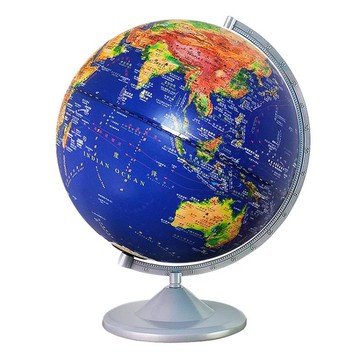 充電浮雕地球儀3d立體懸浮凹凸小學生用初中生發光ar智慧語音兒童啟蒙 雙11全館免運
