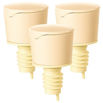 小麥購物 自動開合倒油嘴 G813 4 x 4 x 7cm 28g  米白色  3個