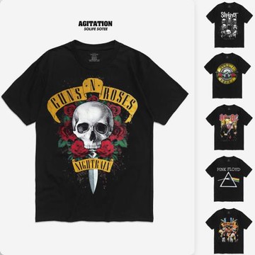 復古舊歐美搖滾重金屬樂隊印花短袖T恤男女上衣高街頭風ACDC青年