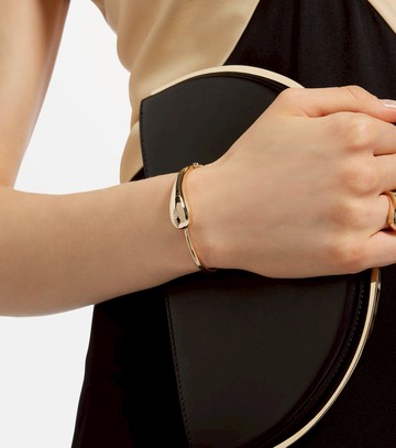 Mateo Water Droplet 14kt gold bangle with diamond