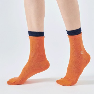 毛線衫 抗菌中筒襪 -  橘(M)