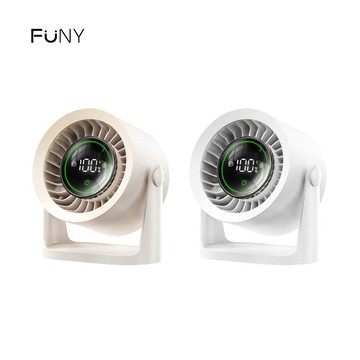 隔日到貨🚚【FUNY】高速靜音渦輪循環風扇 桌立風扇 壁掛風扇 露營風扇 液晶顯示風扇 循環扇 附壁掛貼片
