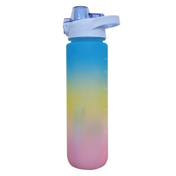 彈蓋吸管刻度運動水壺 29 x 7.6cm  藍色  1L  1個