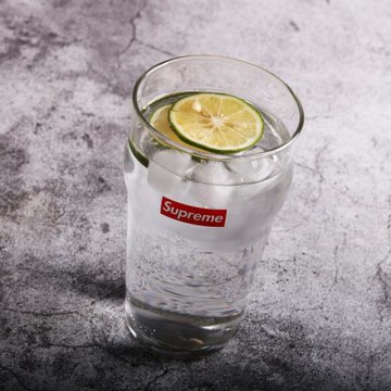 Supreme杯子GLASS潮牌水杯PINT玻璃杯牛奶可樂杯啤酒杯飲料品脫杯
