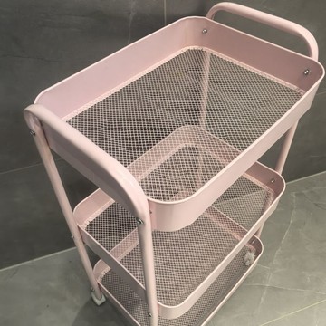臺灣現/🎀廚房置物架 收納架加厚小推車碳鋼置物架廚房客廳落地移動臥室多層浴室收納儲物架子