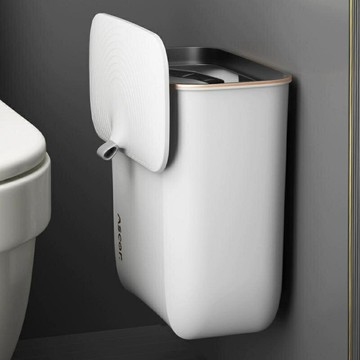 垃圾桶 壁掛衛生間垃圾桶 壁掛式廁所間衛生桶 帶蓋子防臭廁紙桶 壁掛垃圾桶 浴室垃圾桶 帶蓋垃圾桶 廁所浴室收納