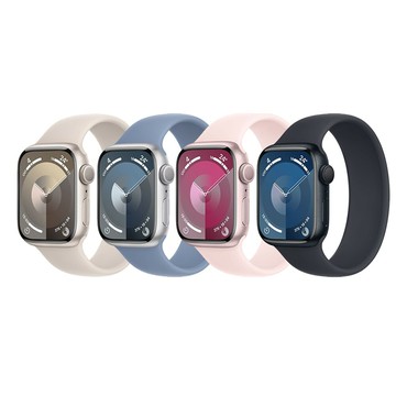 【10個工作天出貨】 【Apple官方直送】Apple Watch Series 9 (S9) GPS+行動網路 (41mm) 鋁金屬錶框+運動錶環