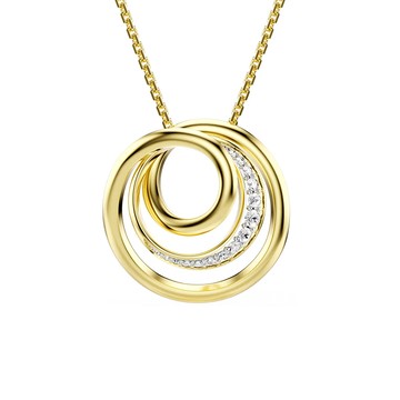 SWAROVSKI 施華洛世奇 Hyperbola 優雅螺旋造型水晶項鍊(5740410)