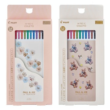 (限量)PILOT百樂 Paul&Joe聯名 變芯筆芯(0.4mm)10色組-小花/眼鏡盒拿鐵熊