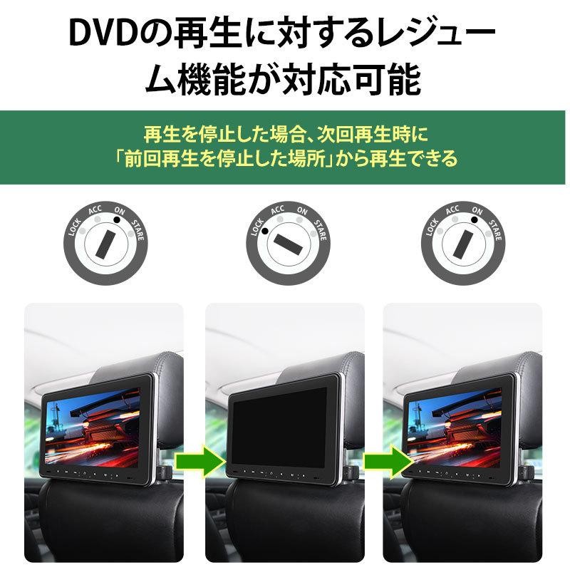 決算特価商品 後部座席用9インチDVDプレーヤー ヘッドレストモニター 