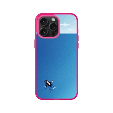 iPhone 15 Pro Max Clear 粉漾桃 - Ocean Collection: Let's Sea 海洋系列：一路向海 - 浪它去吧