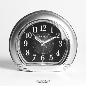 鬧鐘 銀河星空 精工SEIKO銀色半圓型鬧鐘 貪睡.夜光 滑動式靜音秒針 柒彩年代【NV1708】原廠公司貨