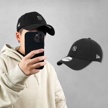New Era 帽子 940 Metal Mini LOGO MLB 男女款 黑 銀 金屬 紐約 洋基 棒球帽 老帽 NE11866873