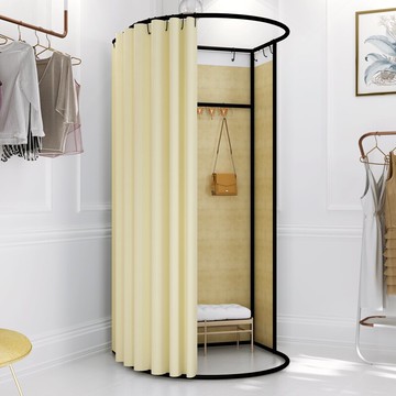 移動試衣間 服裝店商場試衣間戶外簡易移動換衣間臨時可拆卸展示架更衣室門簾 【CM5245】