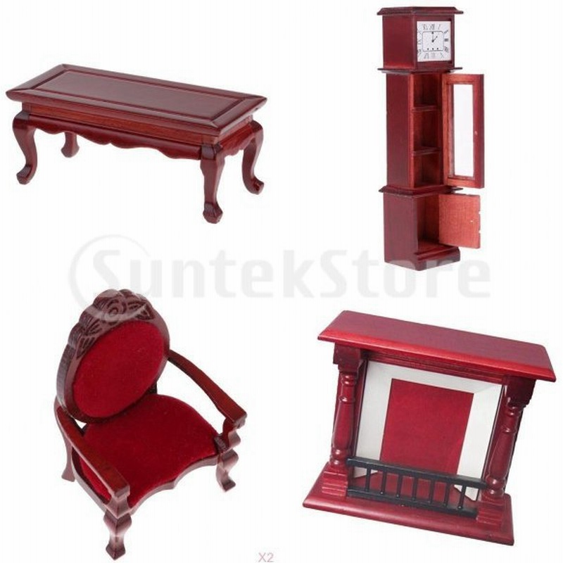 ミニチュア 家具セット テーブル 椅子 フロアクロック 暖炉 1 12ドールハウス 装 飾 5点入 通販 Lineポイント最大0 5 Get Lineショッピング