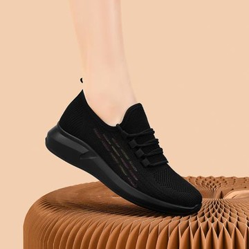 時尚飛織球鞋新款中老年媽媽旅游鞋軟底老人鞋百搭孕婦鞋輕便爆款