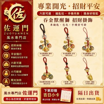 現貨 隔日出貨 吞金獸醒獅 鑰匙扣 招財納福 福袋掛飾 小財神 一桶金 手機吊飾 車鑰匙扣 包包配件 六款可選 平安祈福