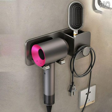 全新 暖暖居吹風機置物架免打孔衛生間戴森電吹風架子浴室支架收納掛架放置架