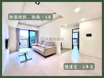 大降價！捷運宅｜文心1號｜朝南視野戶3房休旅車位｜台中市南屯區文心路一段