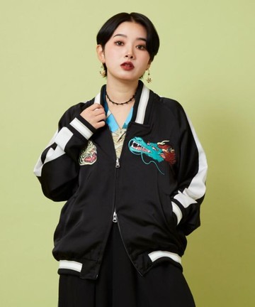 SaibabaEthnique【熱門預購】龍虎刺繡雙面和風外套 76L-6109