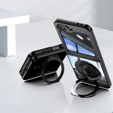 滴答解壓磁吸支架適用于三星zflip7手機殼折疊屏magsafe無線充電zflip5新款7fe保護套7FE全包防摔透明Zflip6