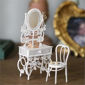 過家家玩具娃娃屋迷你梳妝台家具擺飾